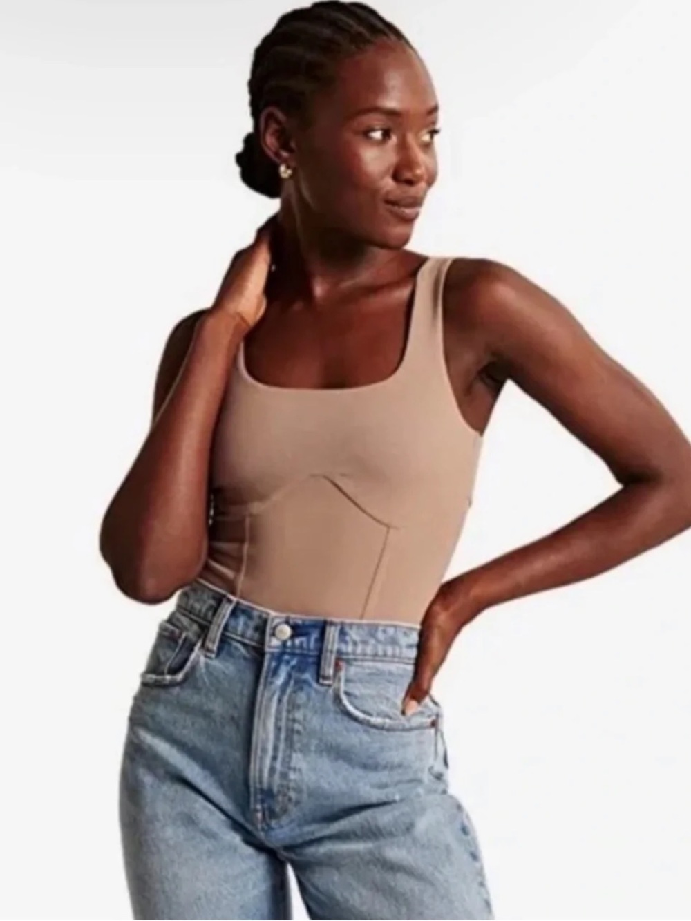 Abercrombie Double Layered Seamless Corset Bodysuit